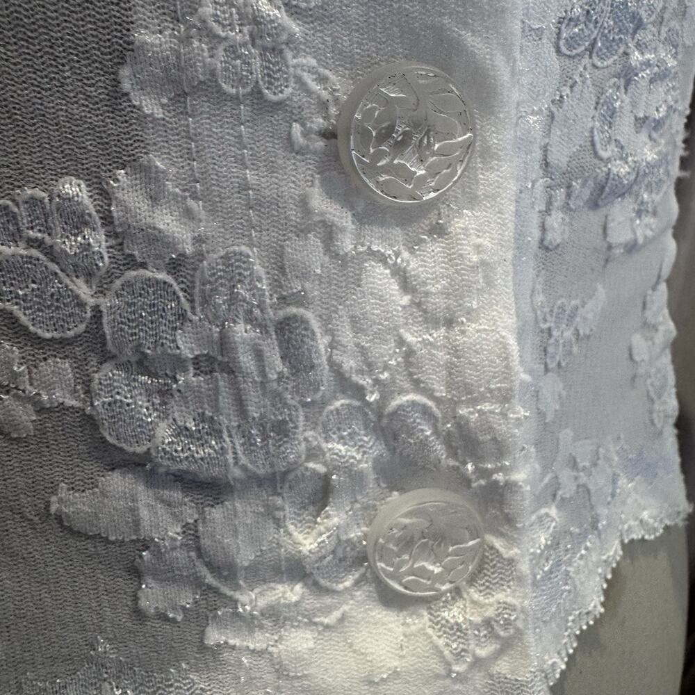 Ann Ferriday VTG Scallop Lace Cardigan S/M - Picture 4 of 5